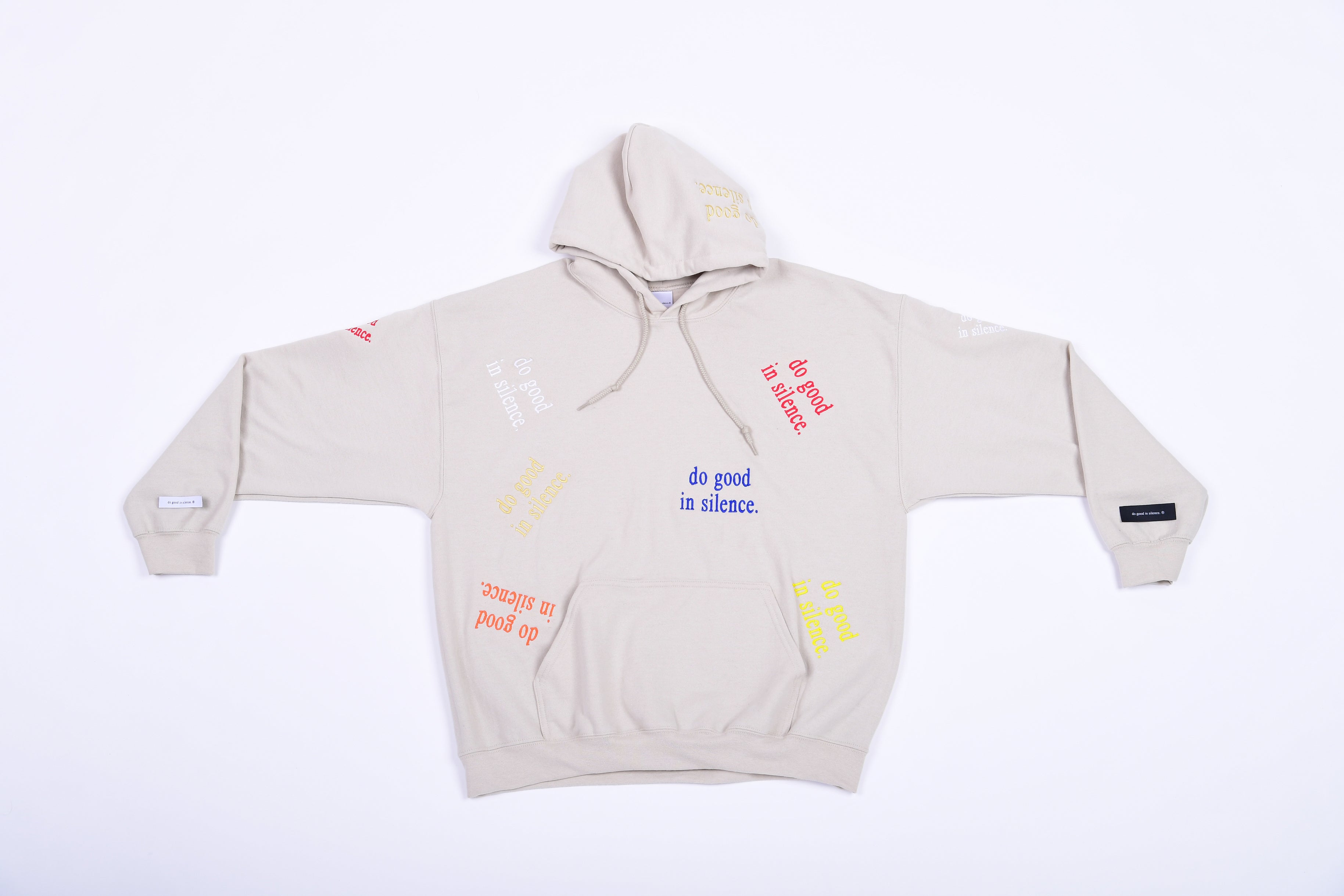 do good in silence.® all over hoodies