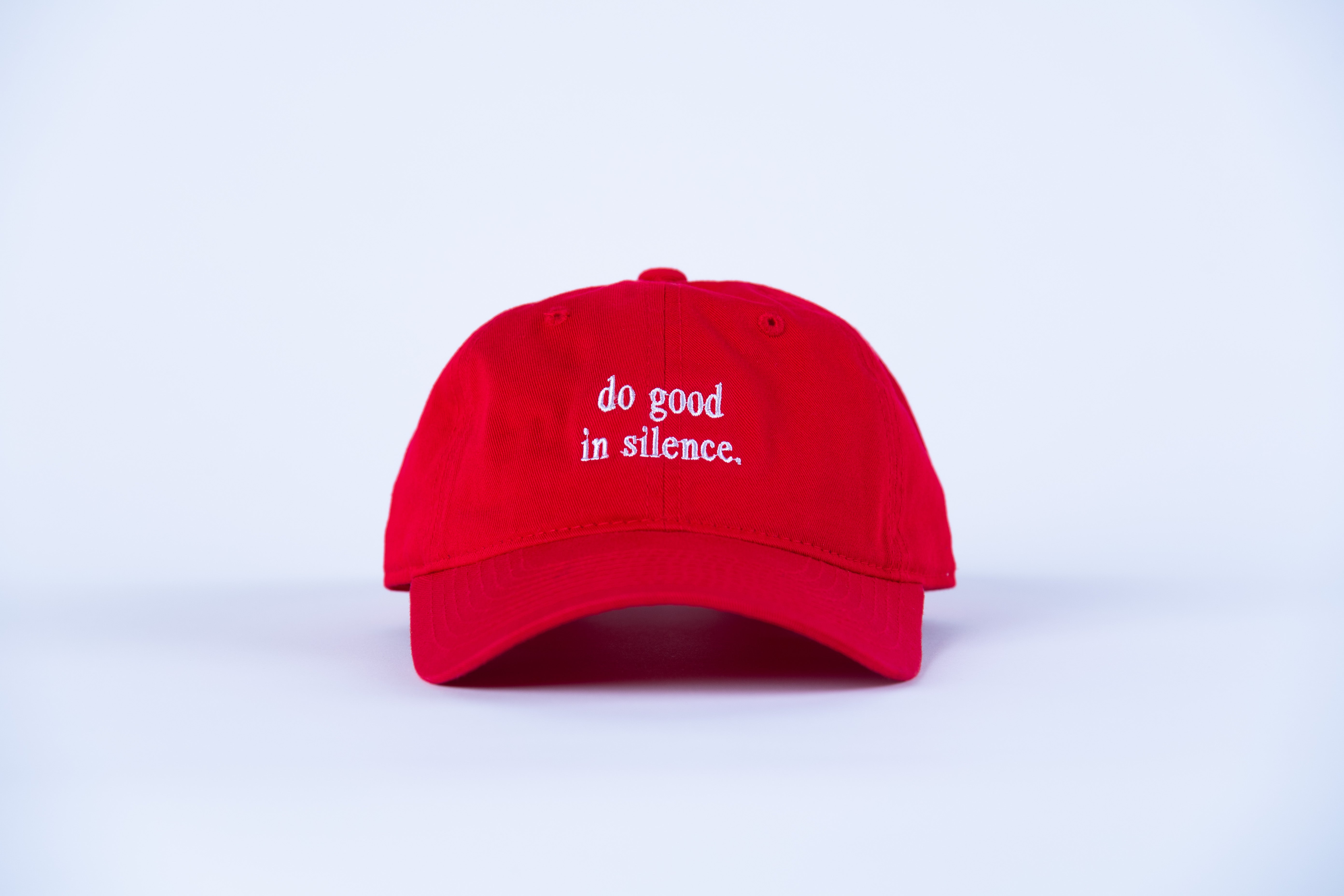 do good in silence.® red hat